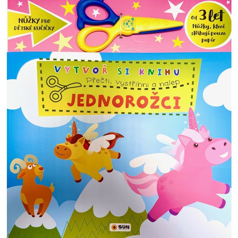 Vytvoř knihu Jednorožci - Přečti vystřihni nalep 3