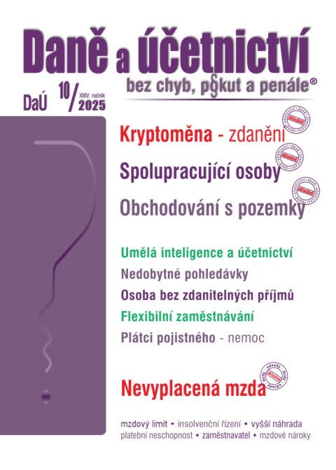 DaÚ 102025 Kryptoměna – zdanění