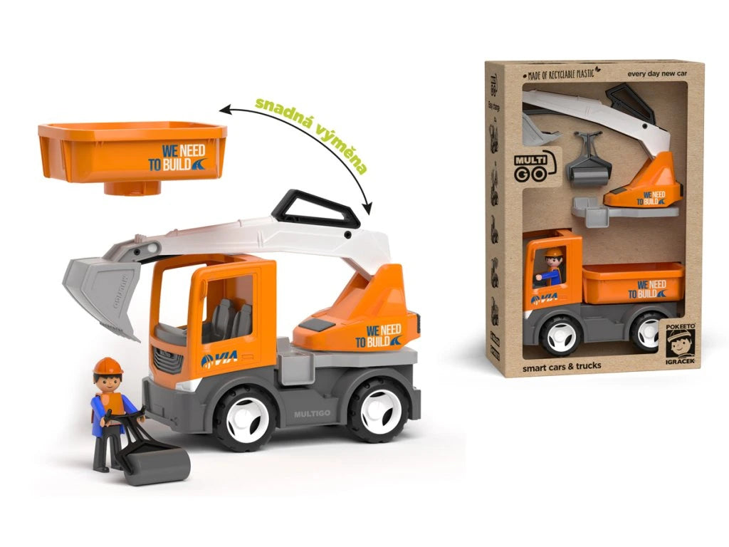 ECO MultiGO VIA 21 - Igráček silničář auto bagr valník