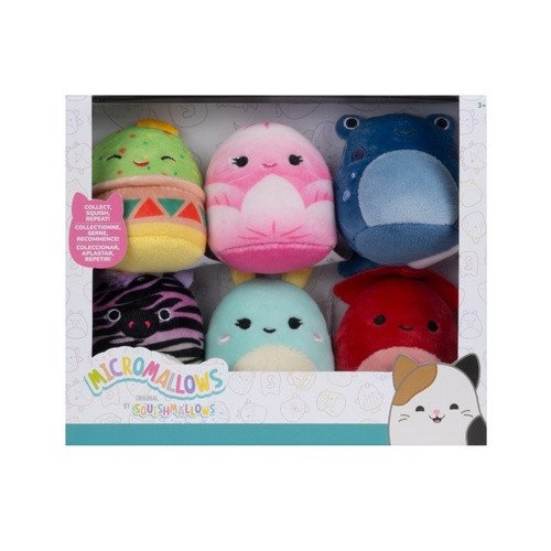 Squishmallows Micromallows 6Pack - Oliheň Mol Guacamole Zebra Lotos Ropucha
