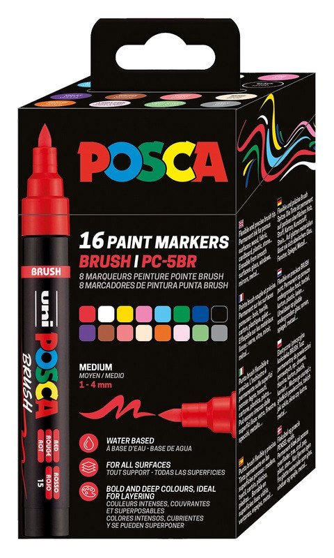 Posca sada popisovačů PC-5BR - mix barev 1 - 4 mm 16 ks