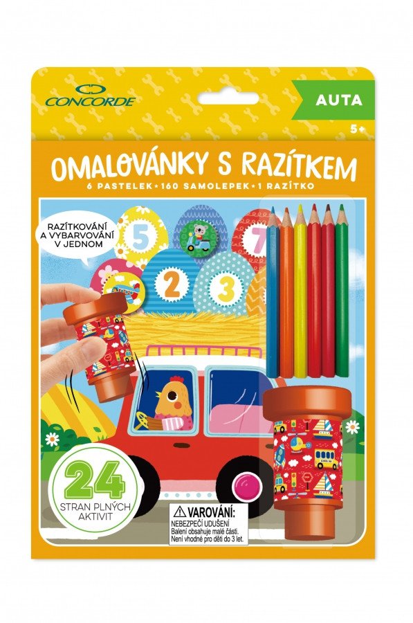 Omalovánky s razítkem CONCORDE - Auta