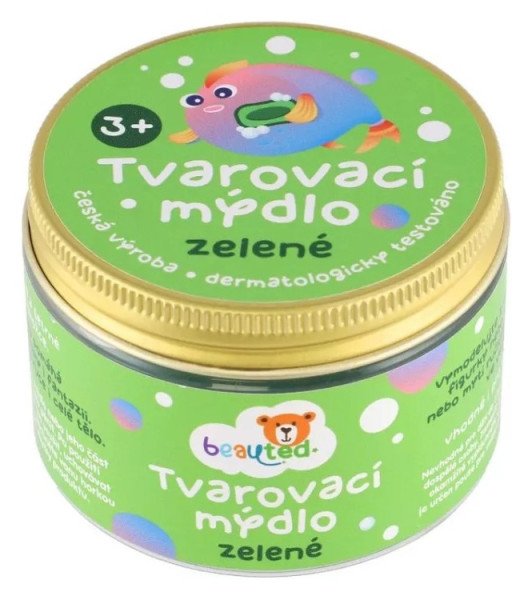 BeauTed Tvarovací mýdlo zelené v uzavíratelné dóze