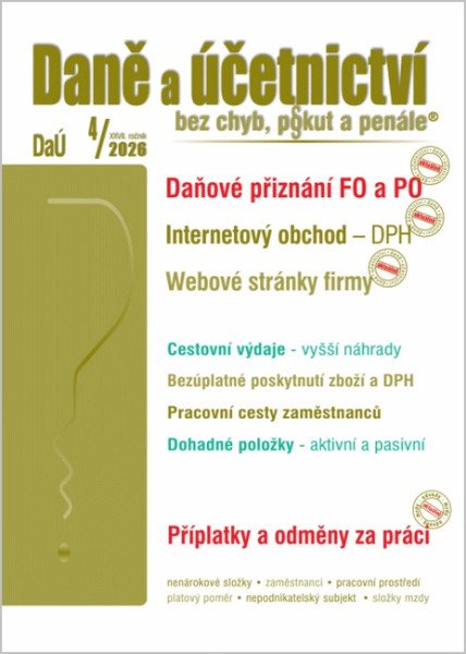 DaÚ 4/2026 Daně a účetnictví bez chyb, pokut a penále – Děrgel Martin (2026)