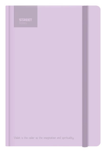 Blok A5, 100l, 80g, linkovaný - Pastel Violet s gumou