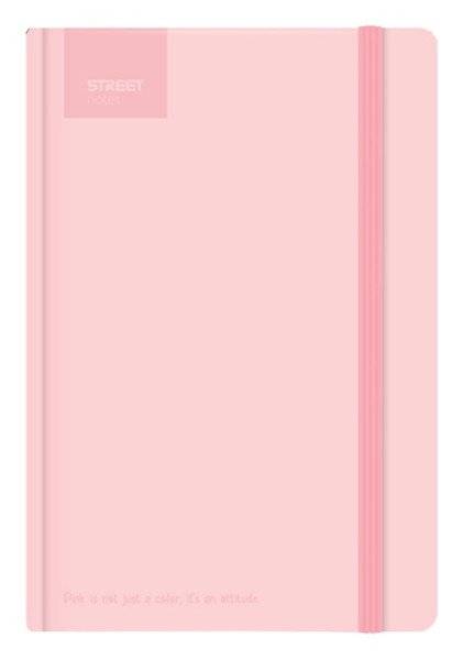 Blok A5, 100l, 80g, linkovaný - Pastel Pink s gumou
