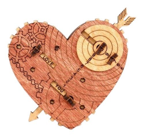 Hlavolam - Tin Woodman´s Heart - A mechanical box with a code lock