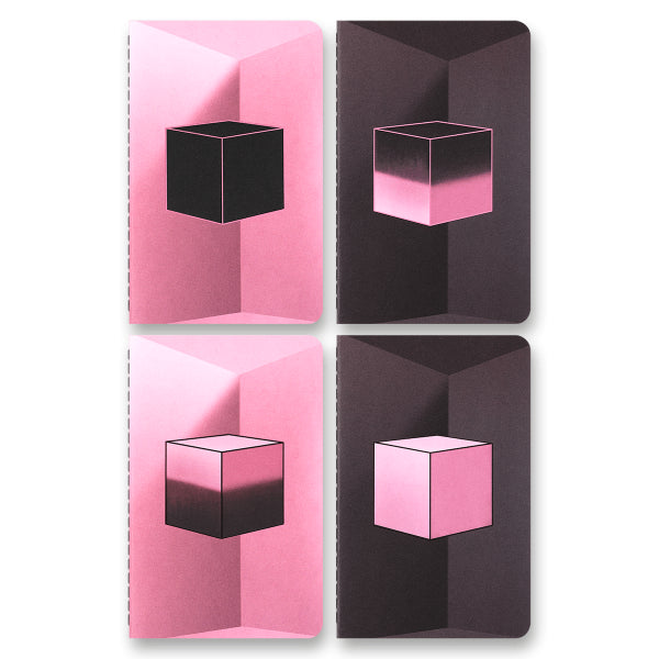 Sešity Moleskine Cahier Blackpink - S, čisté, 4 ks