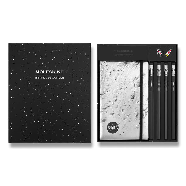 Sada Moleskine NASA-inspired - L, zápisník a grafitové tužky