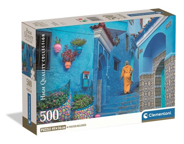 Puzzle Modrá ulička v Chefchaouenu 500 dílků