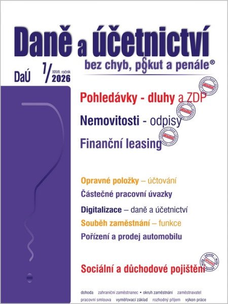 DaÚ 7/2026 Daně a účetnictví bez chyb, pokut a penále – Děrgel Martin (2026)