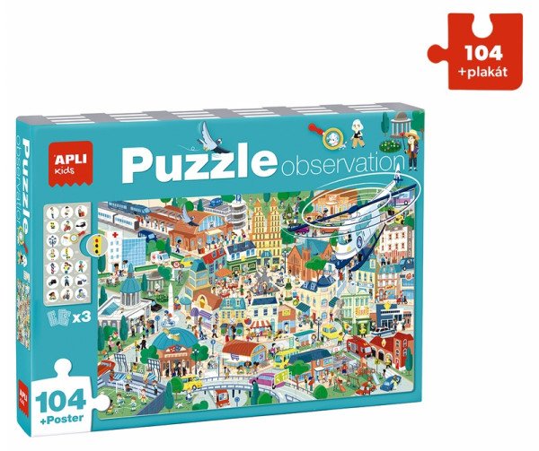 Edukační puzzle Město 104 dílků