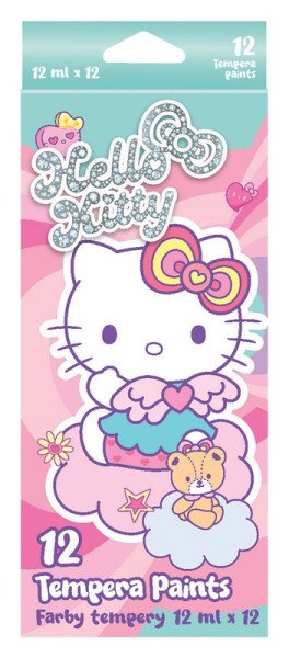 Temperové barvy Hello Kitty, tuba, 12 barev
