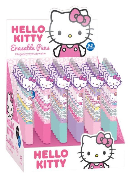 Gumovatelné pero Hello Kitty, modrá náplň