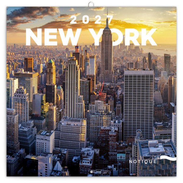 Kalendář 2027 poznámkový: New York, 30 x 30 cm