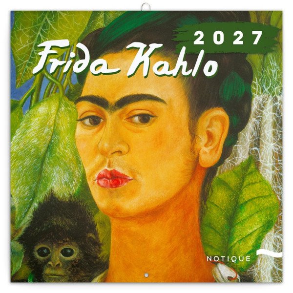 Kalendář 2027 poznámkový: Frida Kahlo, 30 x 30 cm