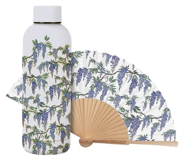 Bridgerton Set - Blue Wisteria (láhev 500 ml, vějíř)