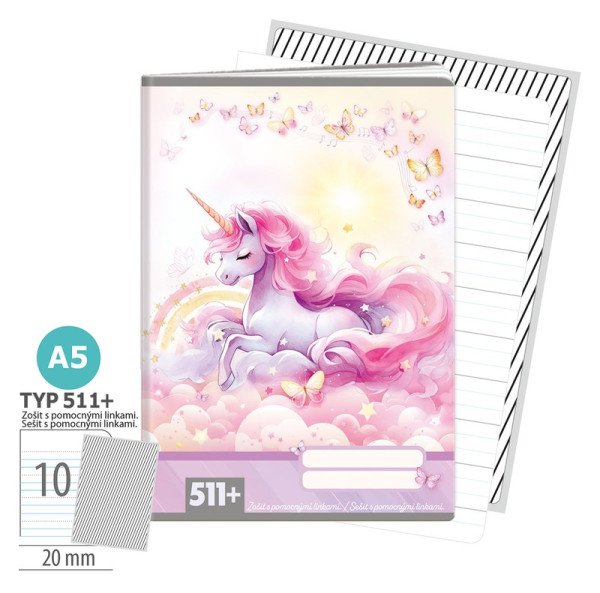 Školní sešit A5, 10 listů, typ 511+ Sweet Dreams
