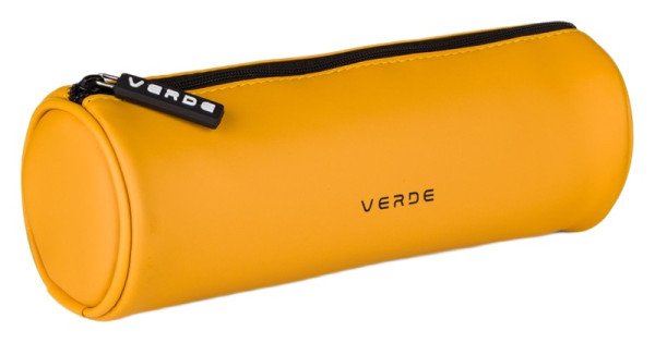 Pouzdro etue PU kulatá VERDE hořčice