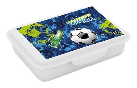 Box na svačinu s přihrádkou fotbal