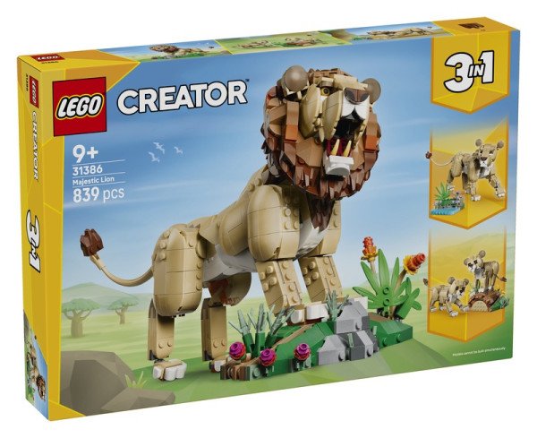 LEGO® Creator 3 v 1 31386 Divoká zvířata: Majestátní lev