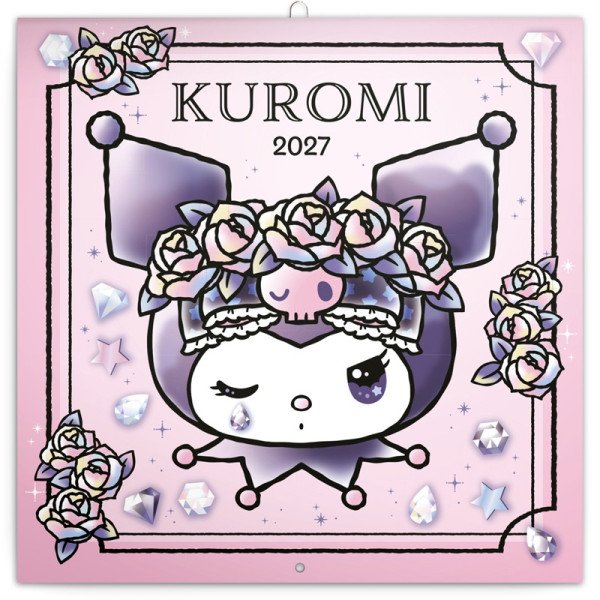 Kalendář 2027 poznámkový: Kuromi , 30 x 30 cm
