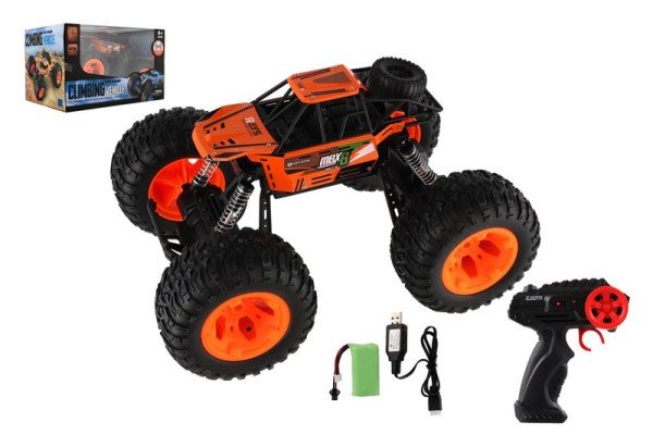 Auto RC Off-Road terénní oranžové dobíjecí, pack + baterie