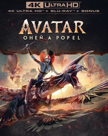 Avatar: Oheň a popel 3BD (UHD + BD + BD bonus disk) - Edice v rukávu