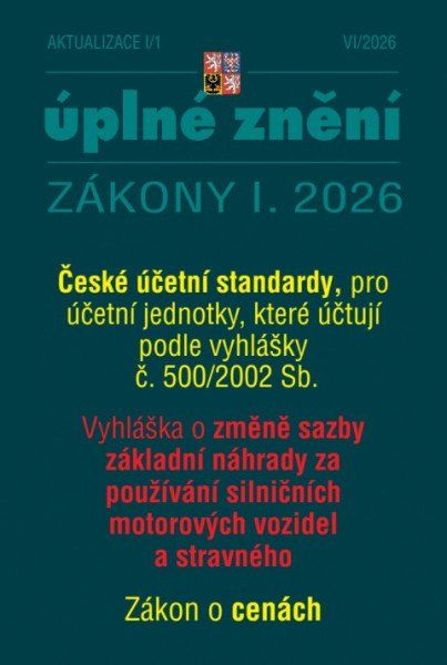 Aktualizace  I/1 2026 České účetní standardy, o cenách (2026)