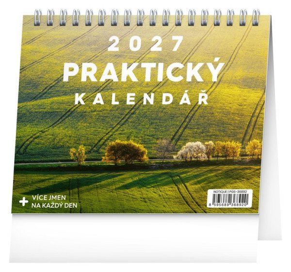 Kalendář 2027 stolní: Praktický kalendář s citáty, 16,5 x 13 cm