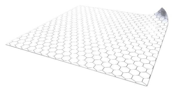Herní podložka stíratelná bílá - 50 x 50 cm - Hexagonová mřížka