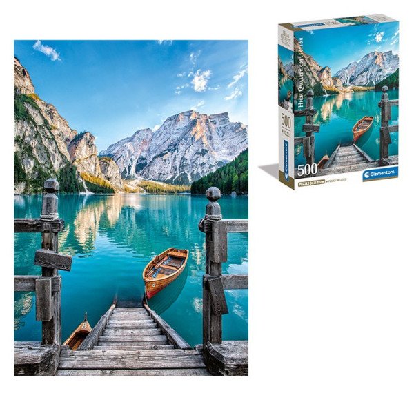 Puzzle Jezero Braies 500 dílků