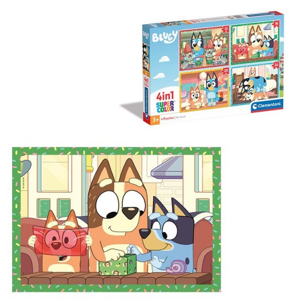 Puzzle Bluey 4v1 (12+16+20+24 dílků)