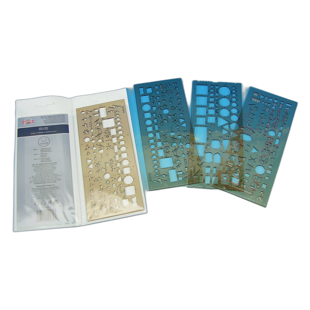 Koh-i-Noor Electrical Symbols Template Set 703071 3 pcs