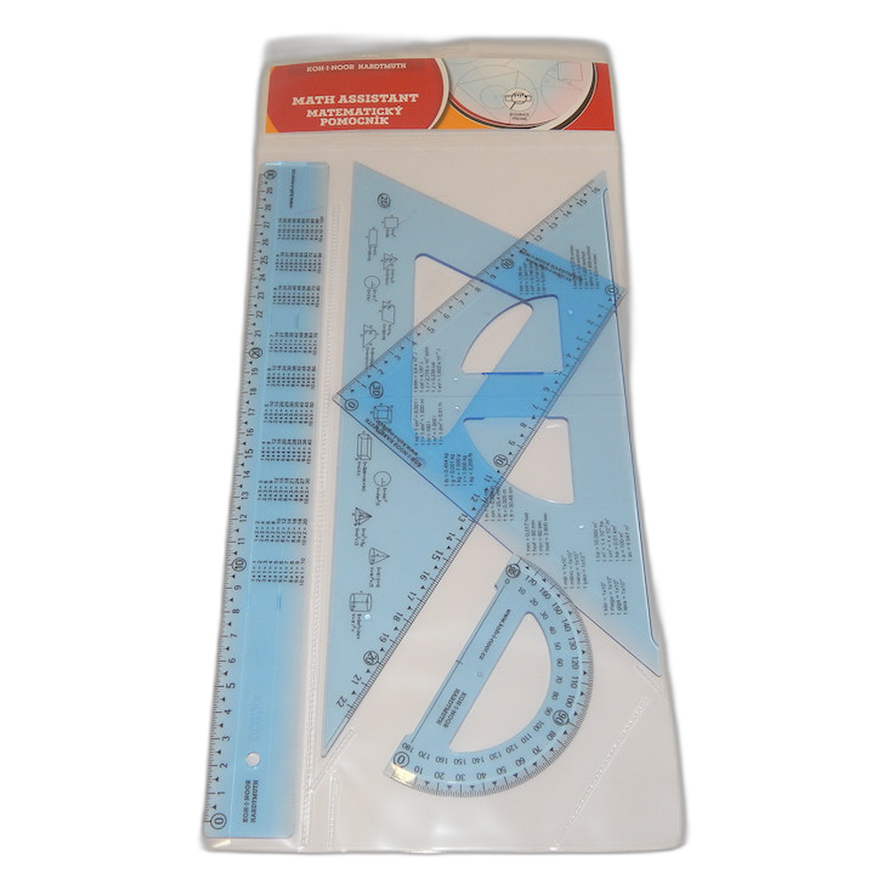 Koh-i-Noor Large Geometry Set Transparent Blue with Formulas
