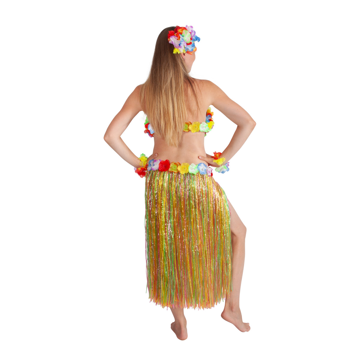 Adult Hawaiian skirt, coloured 72 cm