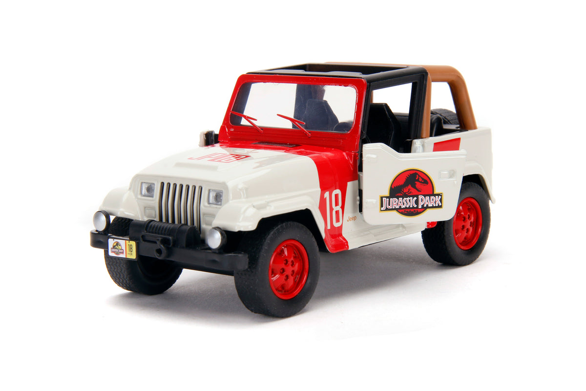 Jeep Wrangler Jurassic World metal model 1:32, 10.2 cm