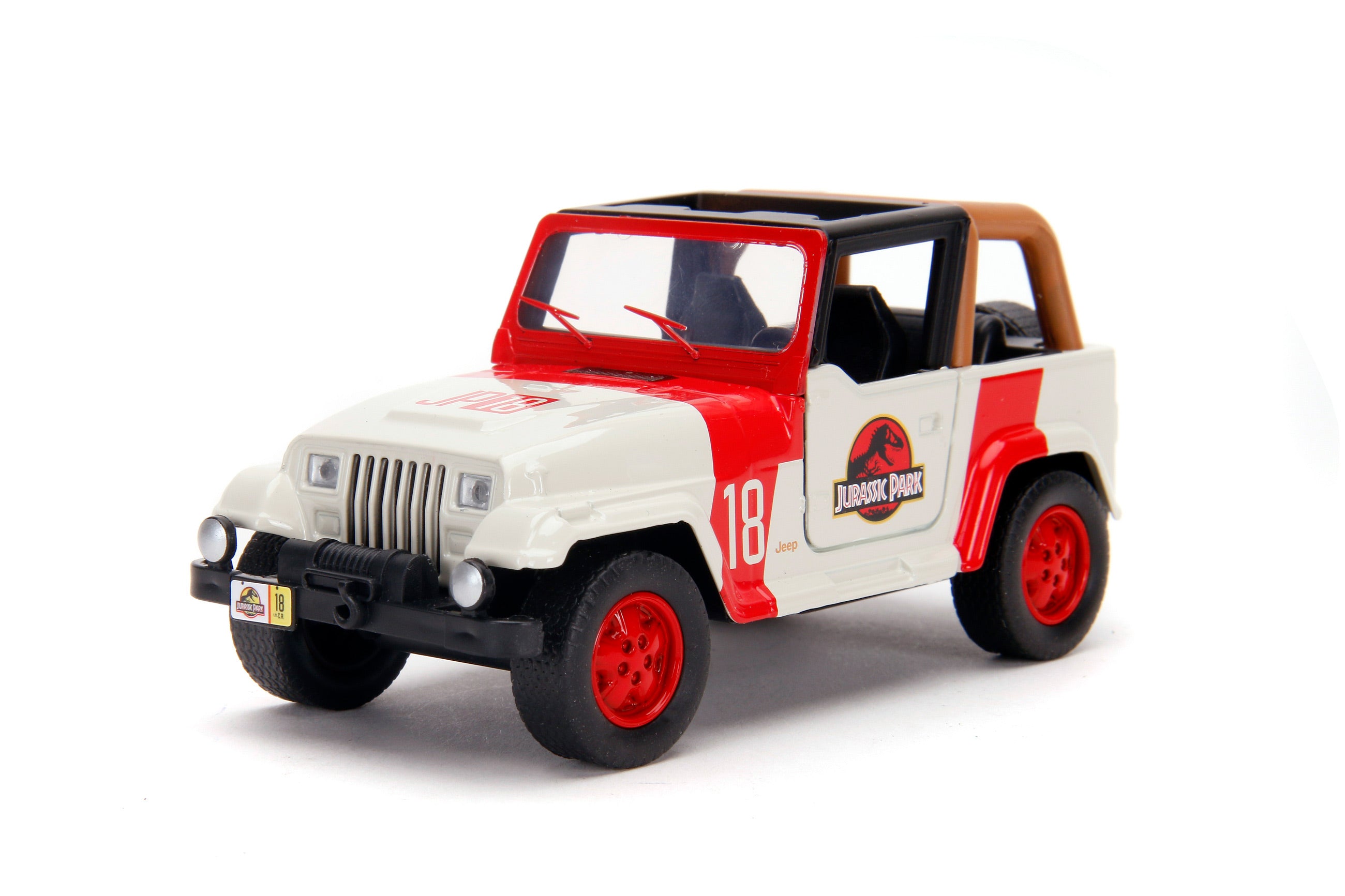 Jeep Wrangler Jurassic World metal model 1:32, 10.2 cm