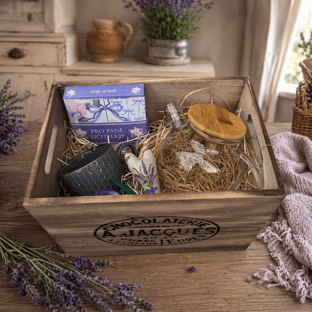 Wooden Gift Box for a Female Teacher