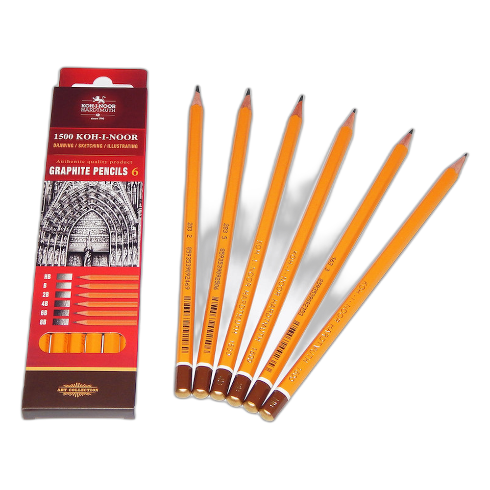 Koh-i-Noor 1501 Graphite Pencils Set of 6