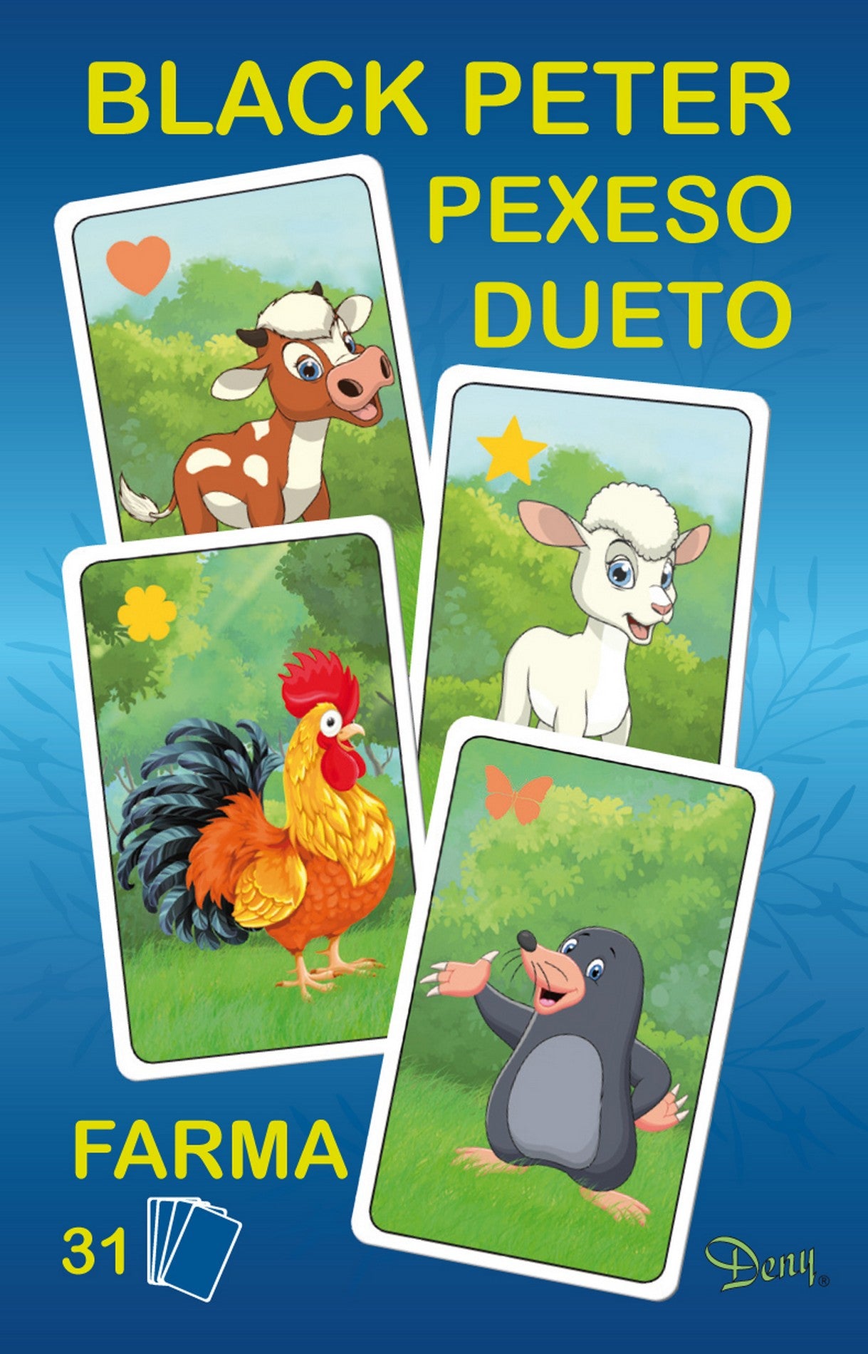 Black Peter farm card game 31 cards / Černý Petr
