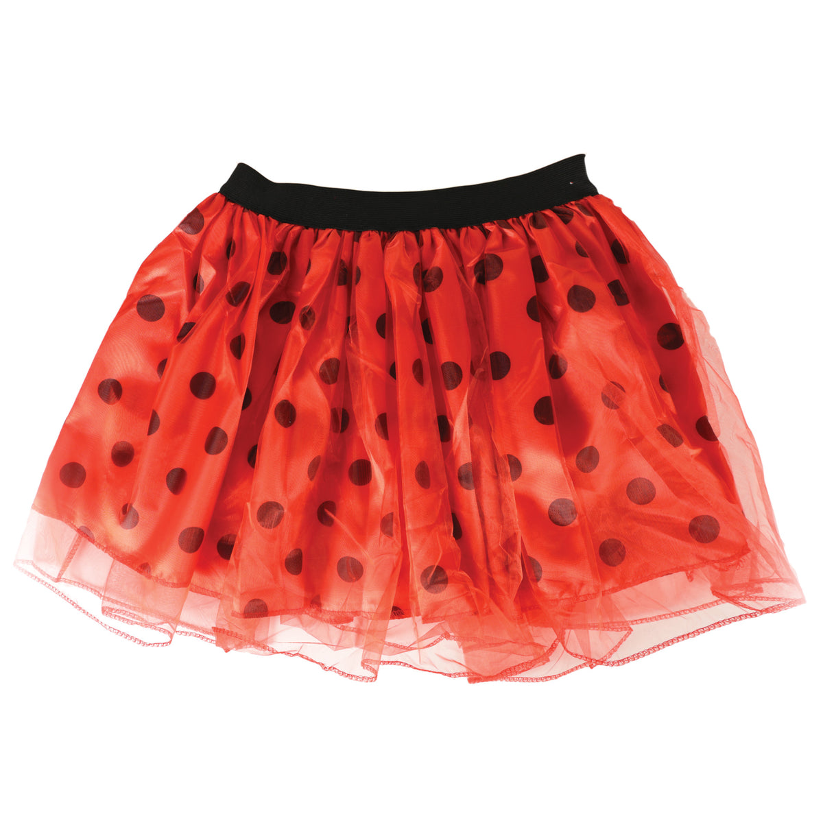 Children's ladybug tutu skirt with dots