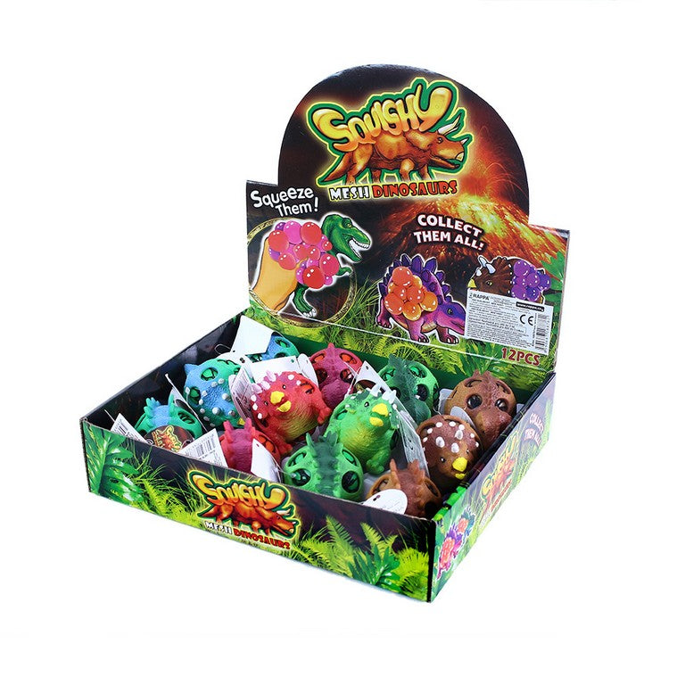 Squeeze dinosaur stress ball 9 cm