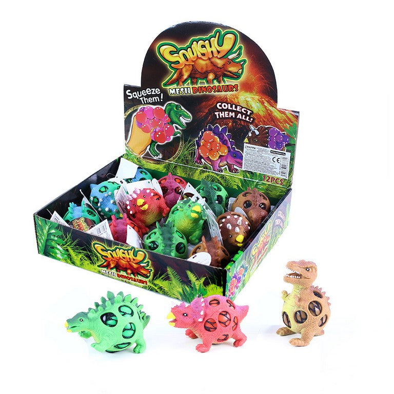 Squeeze dinosaur stress ball 9 cm