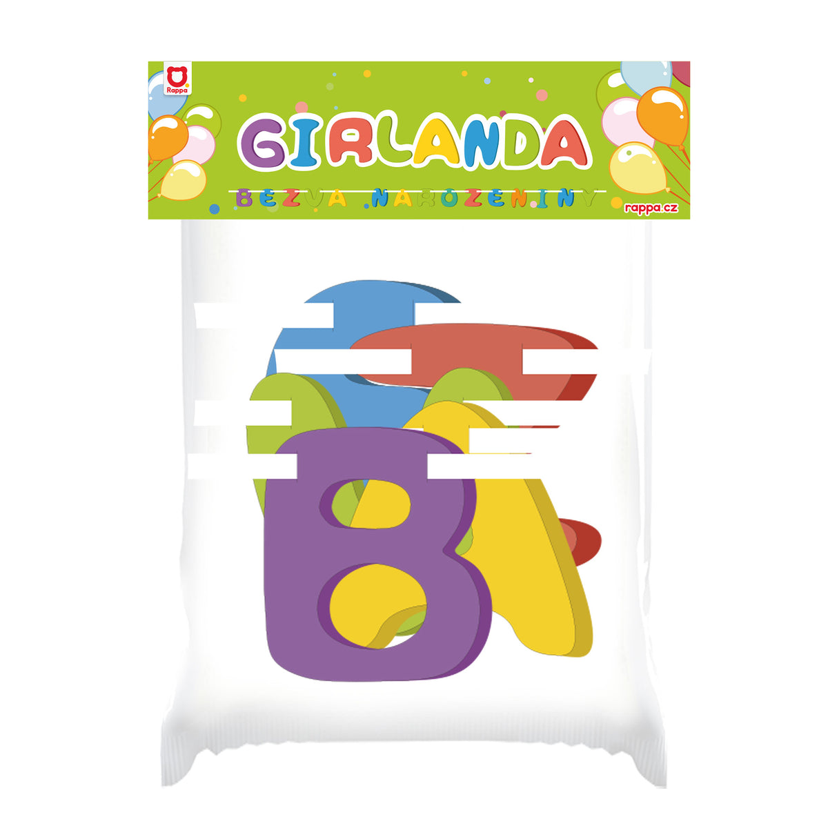 Paper birthday garland 2.5 m