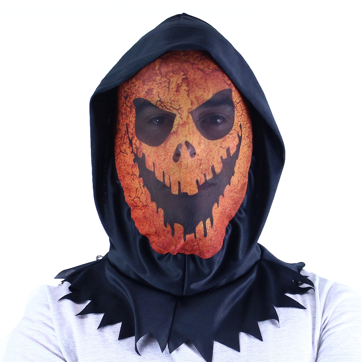 Orange textile pumpkin-style mask