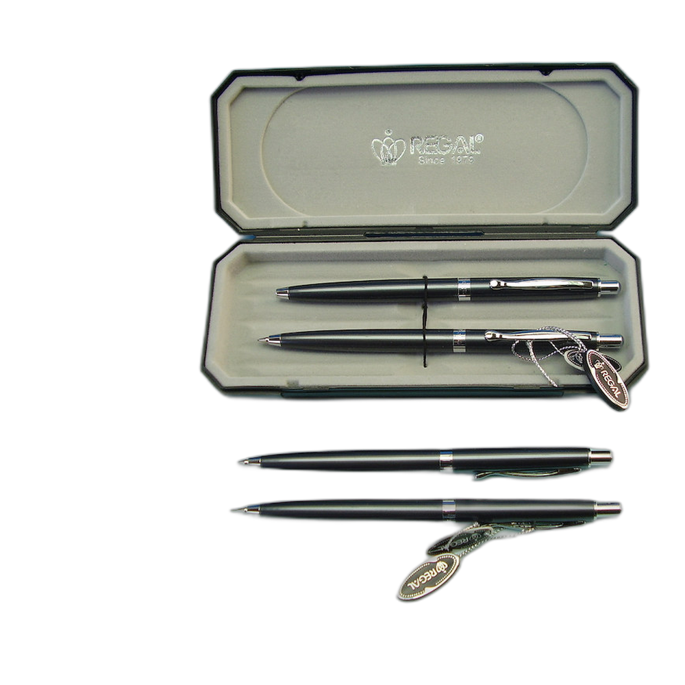Regal Reef Mechanical Pencil and Ballpoint Pen Gift Set Grey