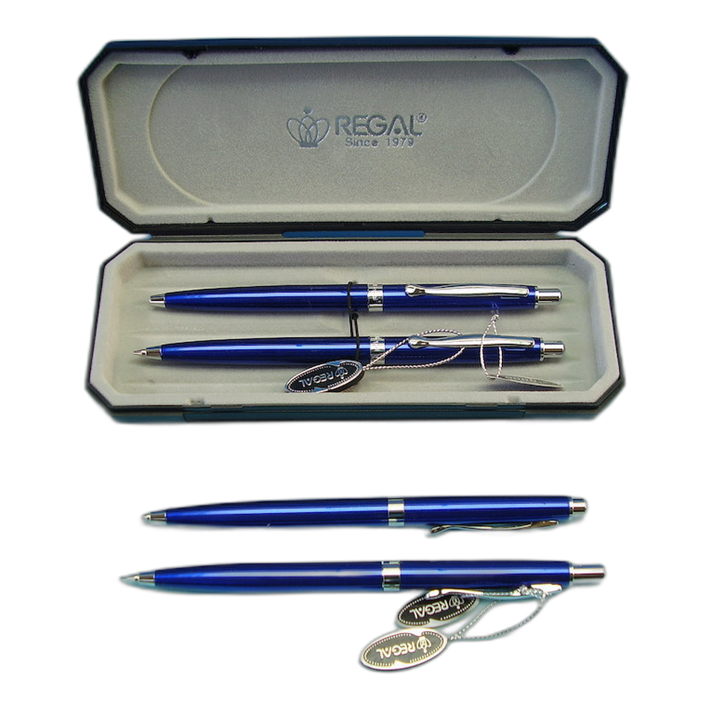 Regal Reef Mechanical Pencil and Ballpoint Pen Gift Set Blue