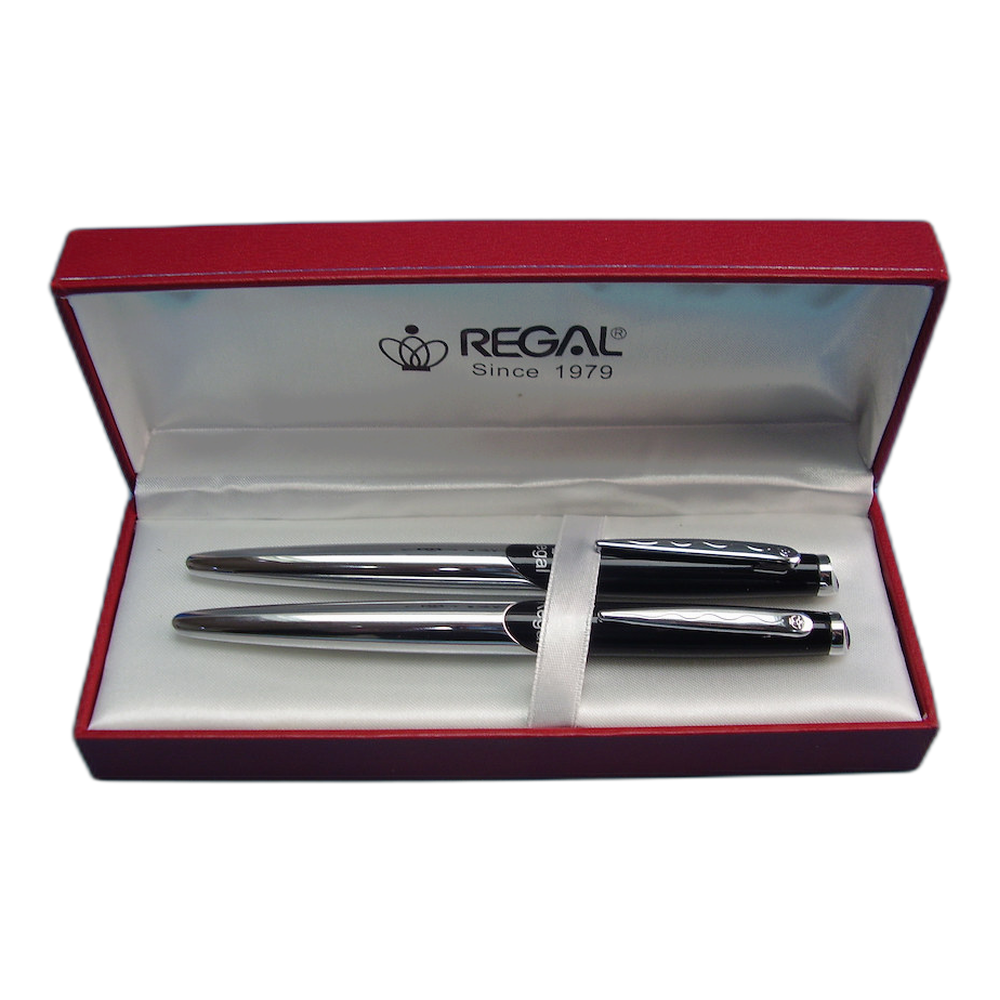 Regal Themis Ballpoint Pen and Fountain Pen Gift Set Black
