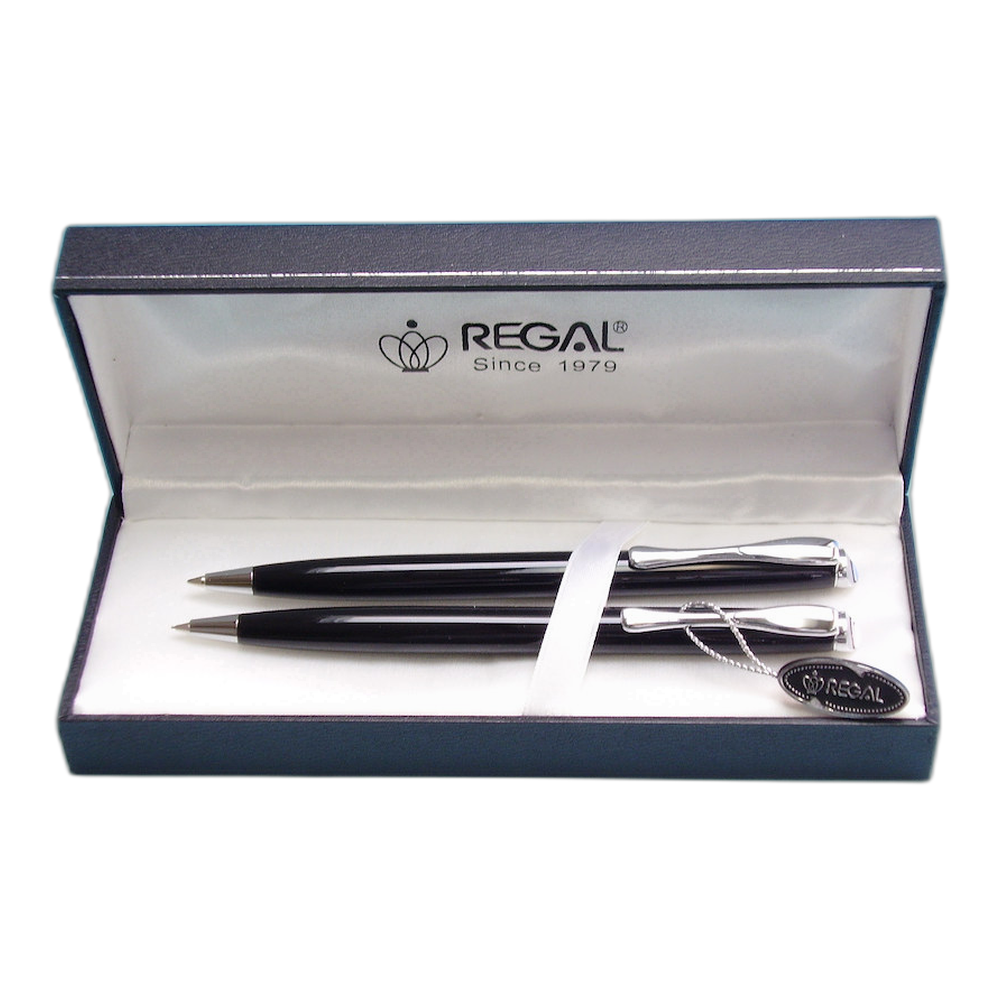 Regal Arachne Mechanical Pencil and Ballpoint Pen Gift Set Black